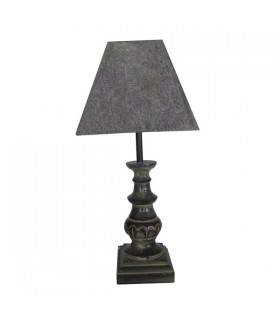 Lampe de table en bois grise