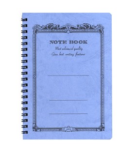 Note book à spirale bleu