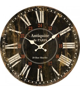 Horloge murale antiquités noire